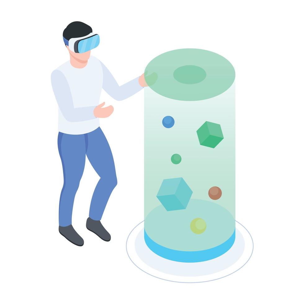 Trendy Virtual Reality vector