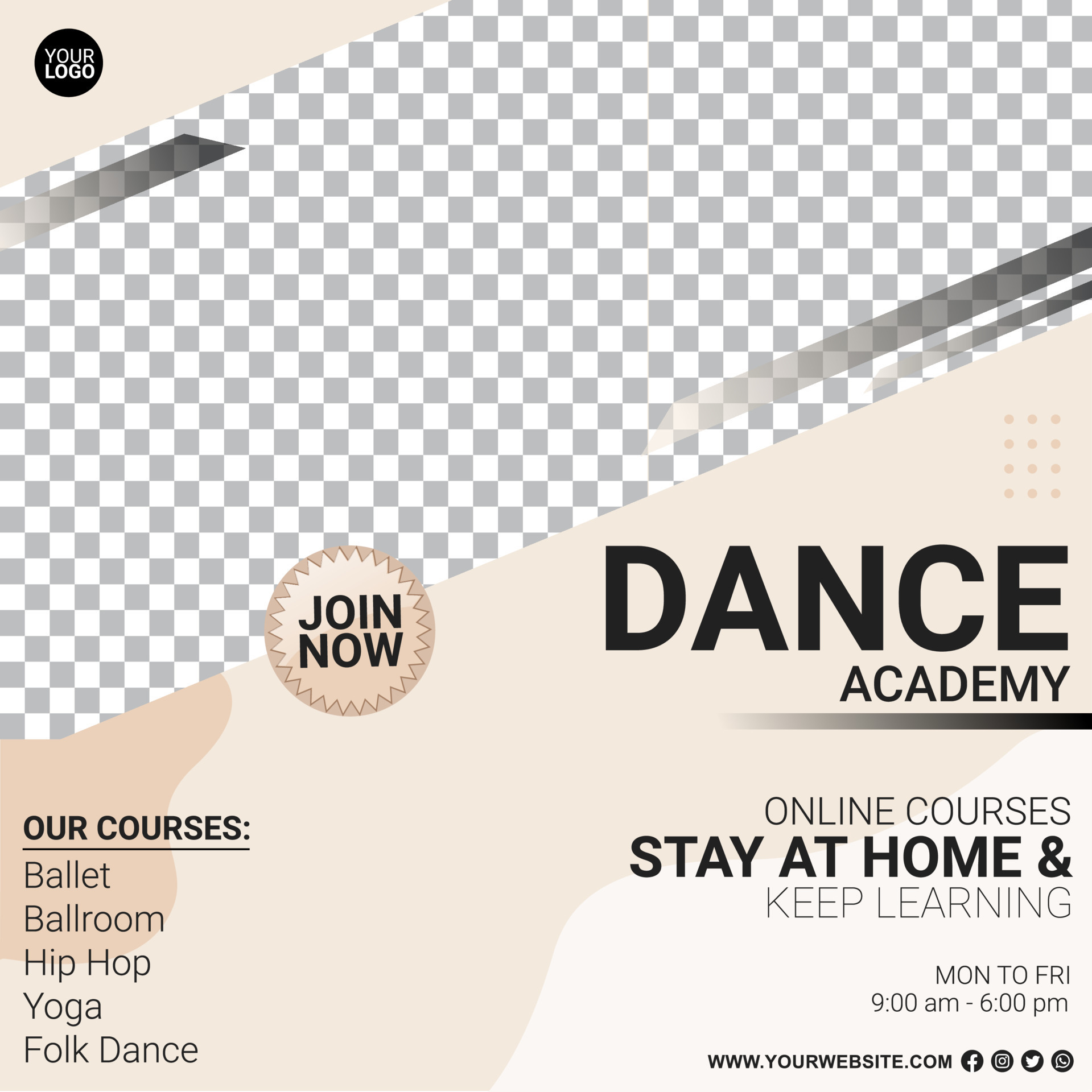 Dance Academy Template 21925828 Vector Art At Vecteezy
