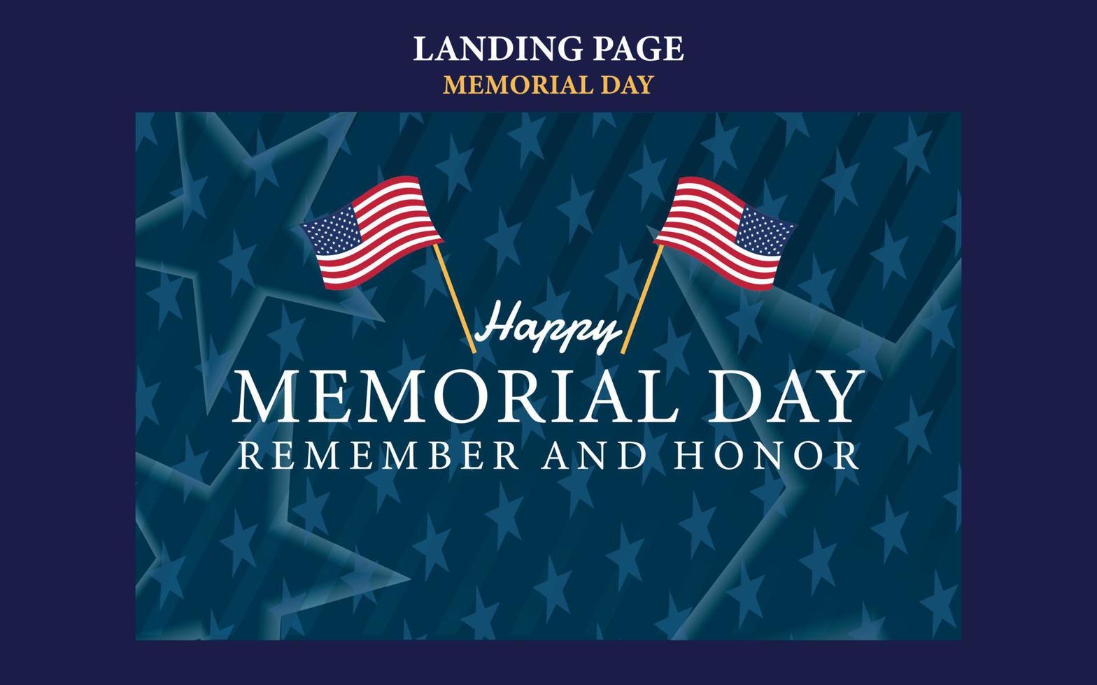 A memorial day banner with american flags independence day vector