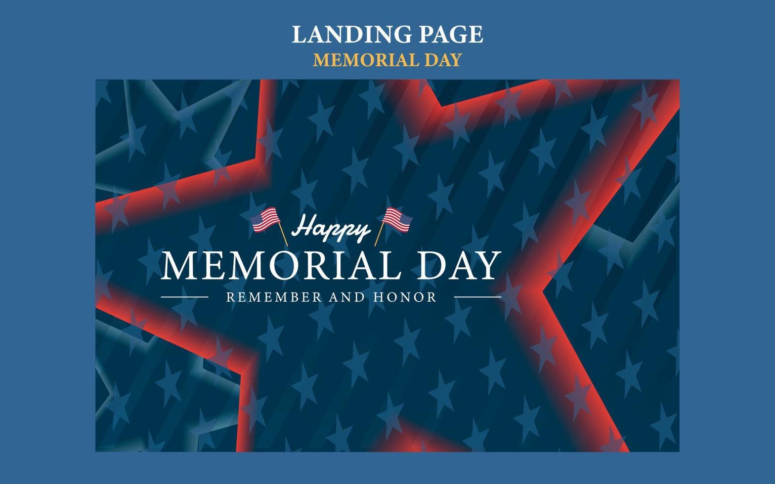 A memorial day banner with american flags independence day vector