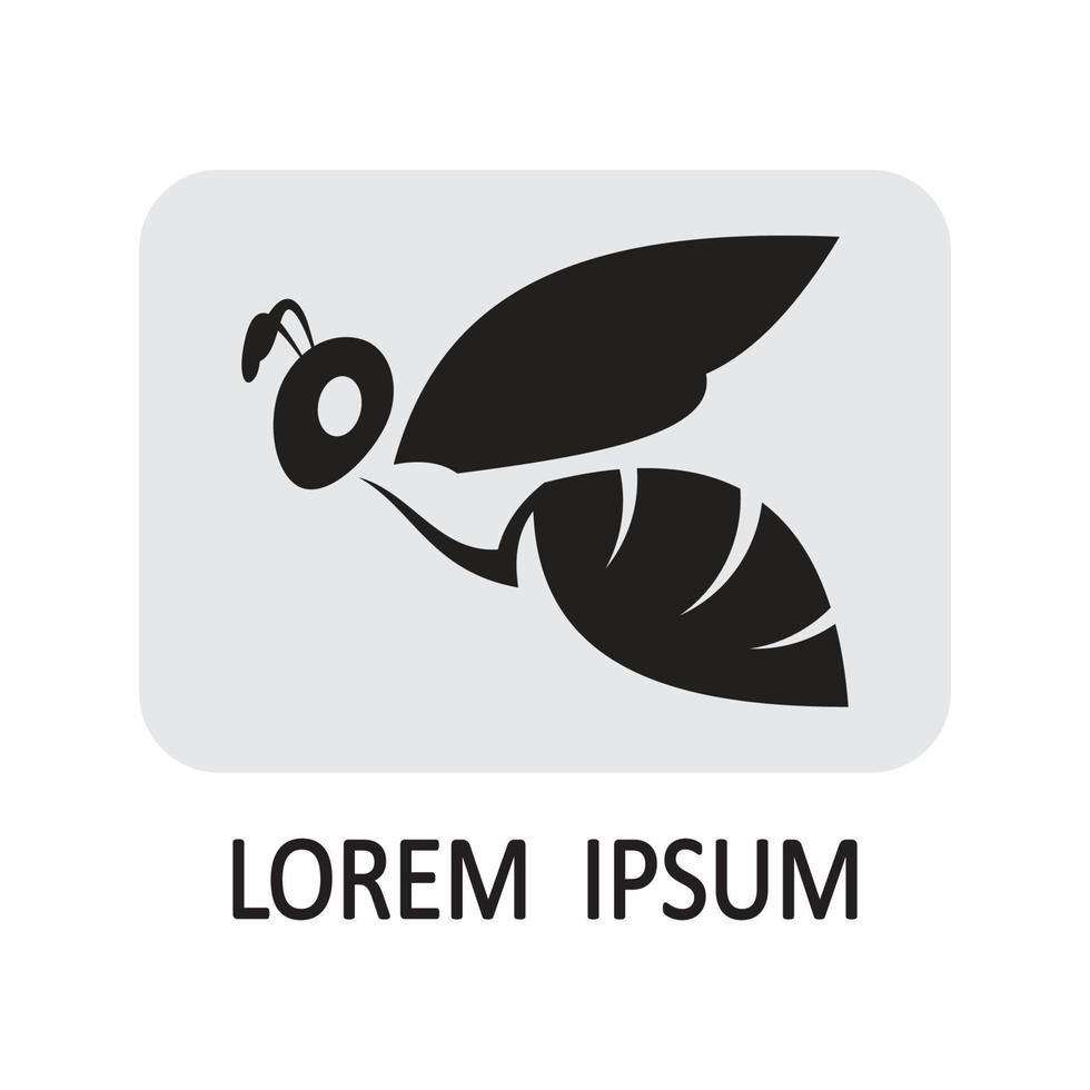 bee logo illustrations design icon vector