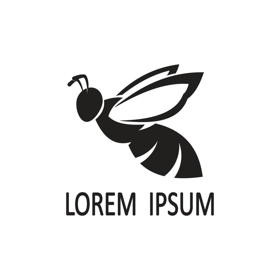 bee logo illustrations design icon vector