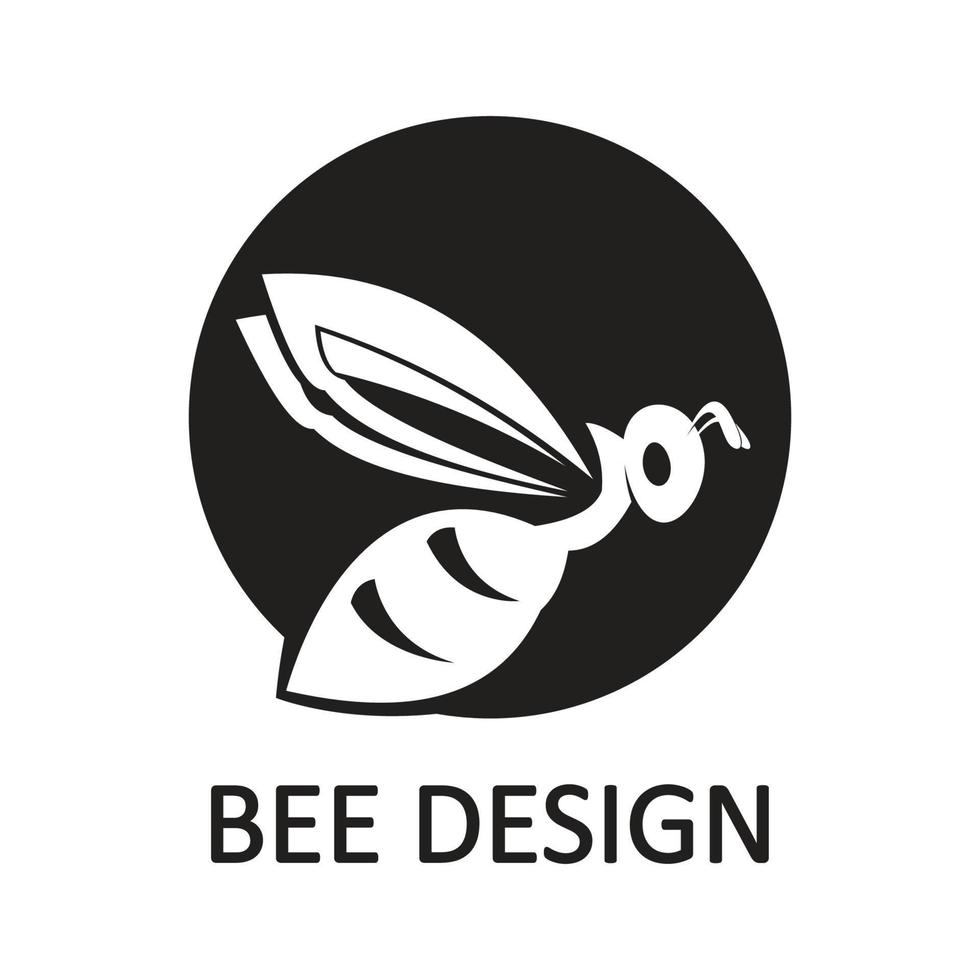 bee logo illustrations design icon vector