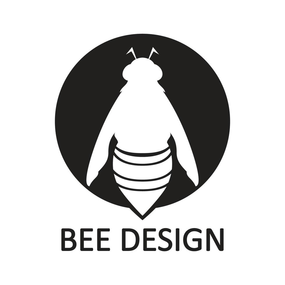 icono de diseño de ilustraciones de logotipo de abeja vector