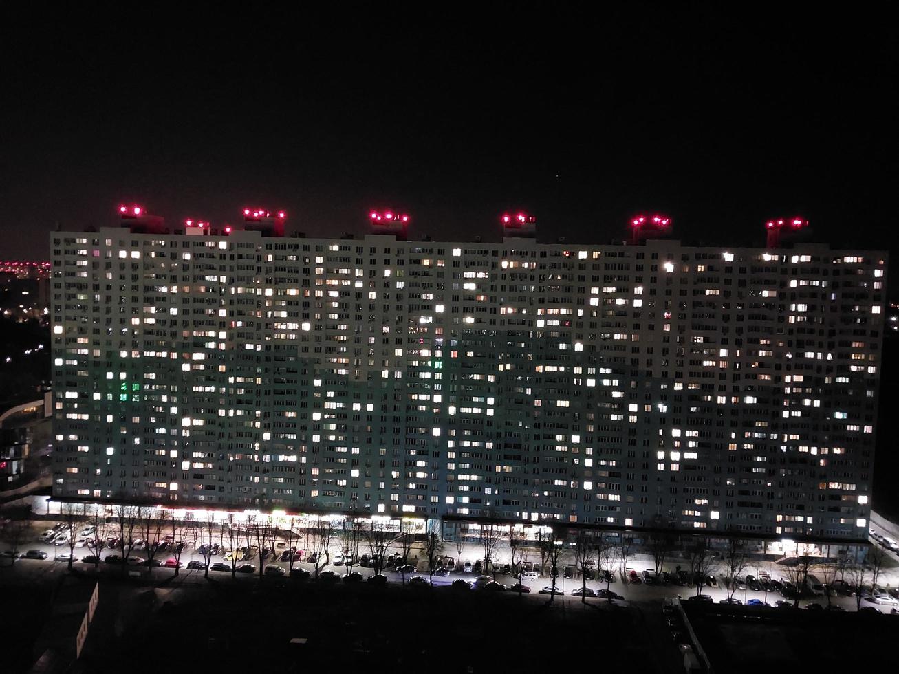 KYIV, UKRAINE - March 22, 2023 Panorama of the city from the height of a multi-storey building photo