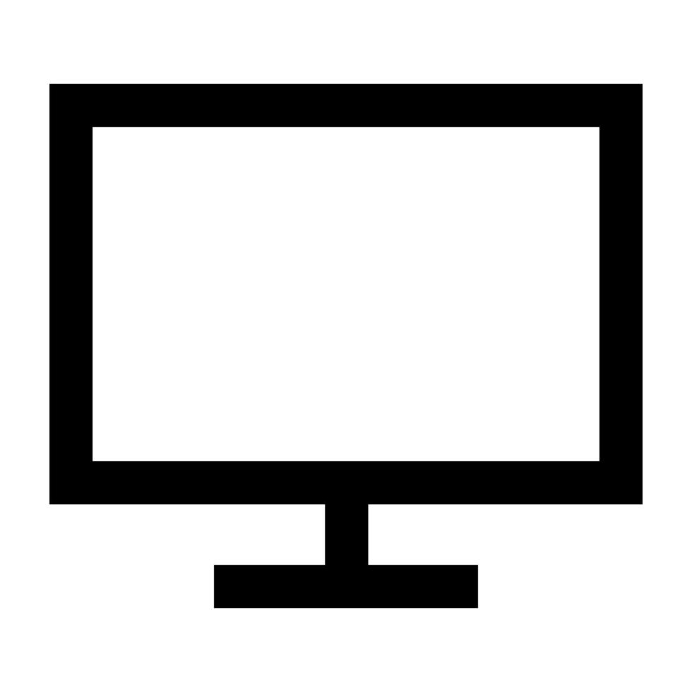 computadora monitor línea icono. vector