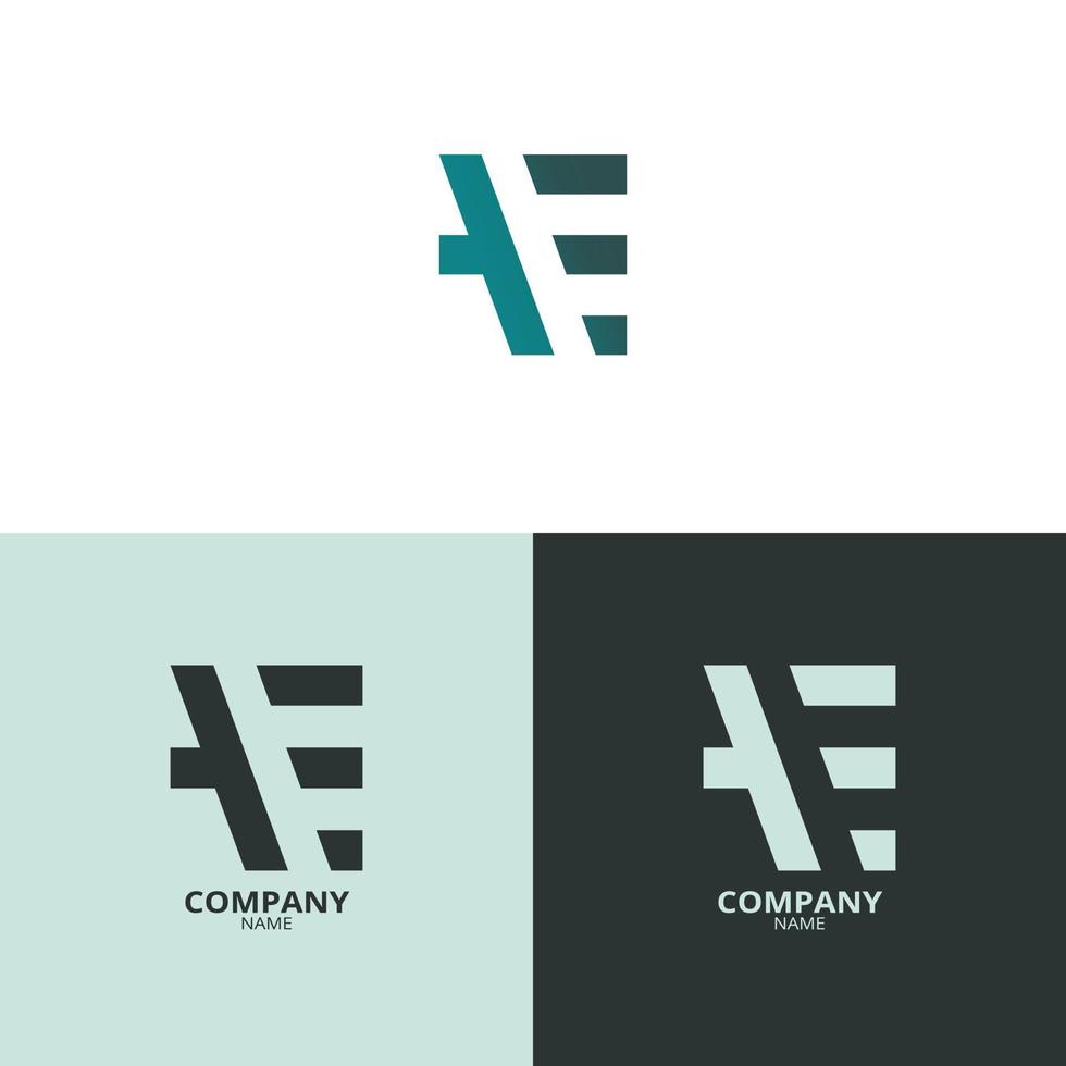 Simple and elegant Letter AE logo, with beautiful gradient colors. suitable for strengthening your business identity. vector