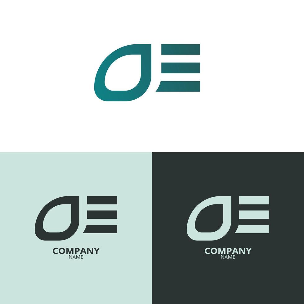 Simple and elegant Letter AE logo, with beautiful gradient colors. suitable for strengthening your business identity. vector