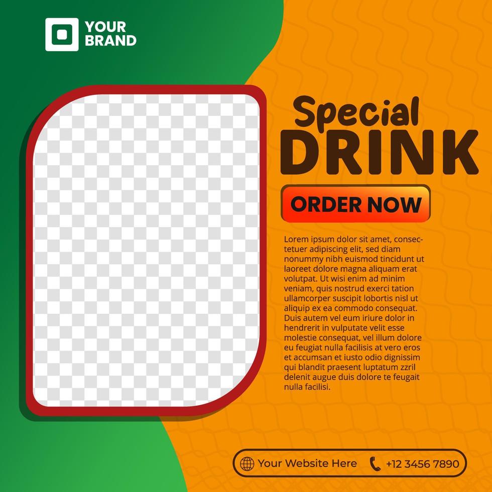 Social Media Templates with the theme of Mouthwatering Food, perfect for your business posts vector