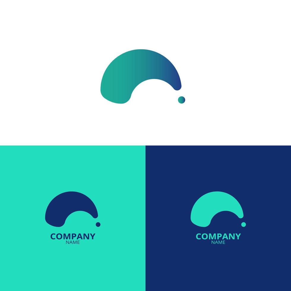 un letra logo con un hermosa mezcla de ligero azul y oscuro azul colores, cuales es sencillo y elegante. adecuado para fortalecimiento tu negocio identidad. vector