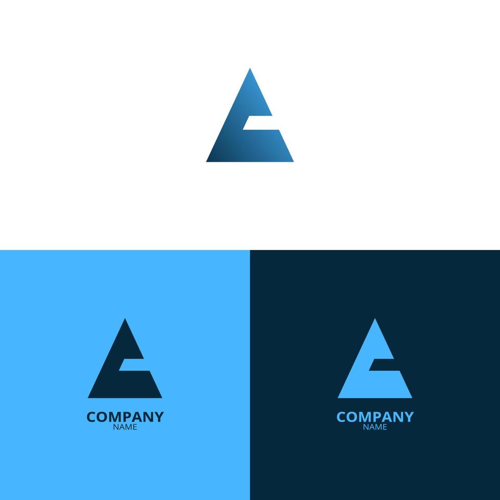 A simple and elegant Letter A logo, in a beautiful light blue and dark blue gradient color. suitable for strengthening your business identity vector