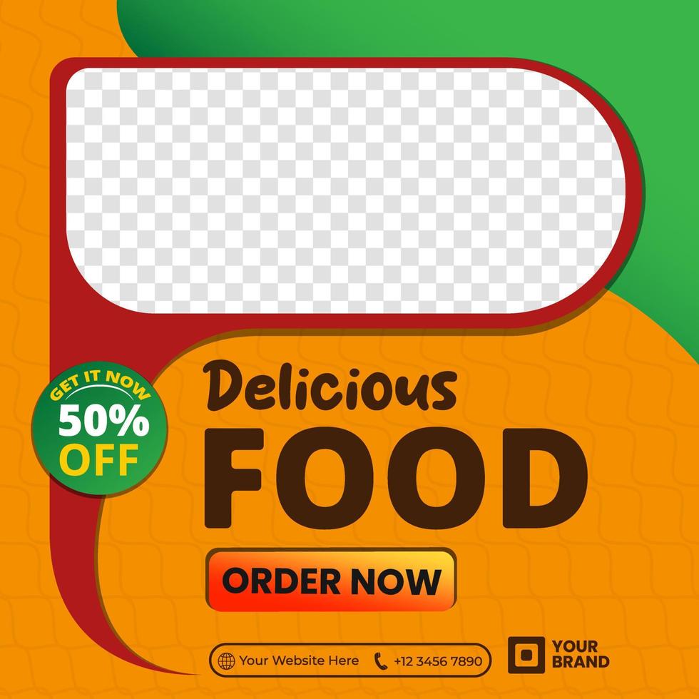 Social Media Templates with the theme of Mouthwatering Food, perfect for your business posts vector