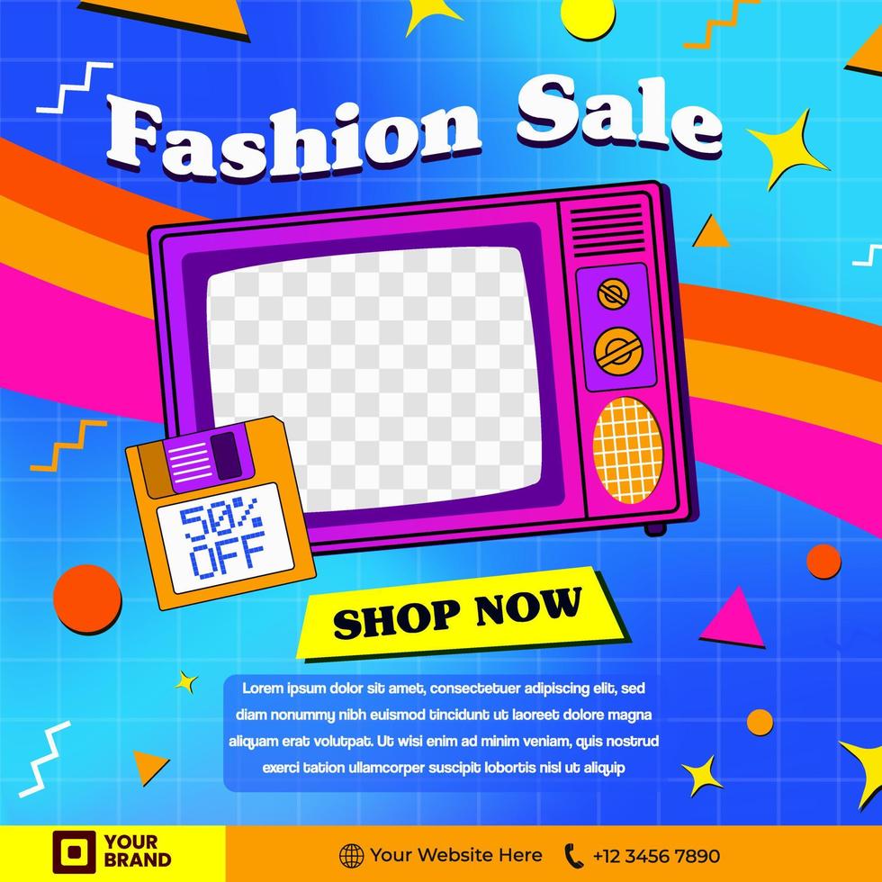This Trendy 90s Themed Social Media Template Is Colorful And Attractive this-trendy-90s-themed-social-media-template-is-colorful-and-attractive