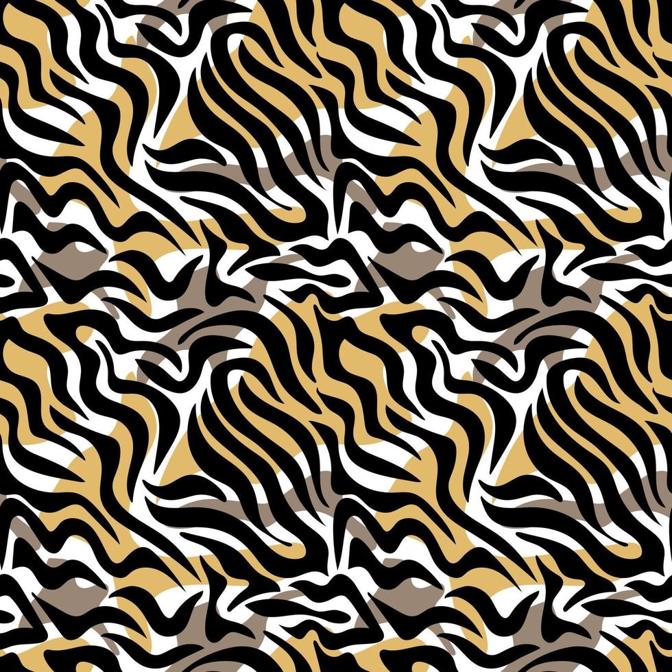 Tiger skin seamless pattern vector