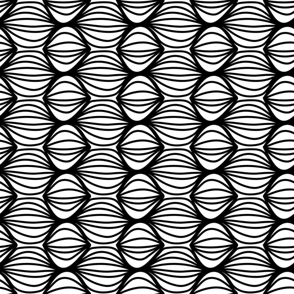 White and black. Vector geometric seamless pattern