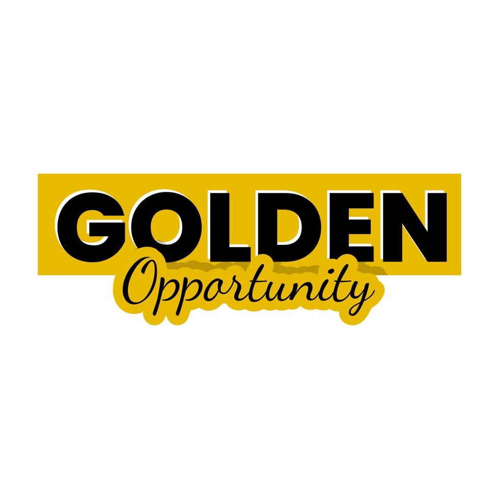 Golden Opportunity Business Success Tag Icon Label Design Vector