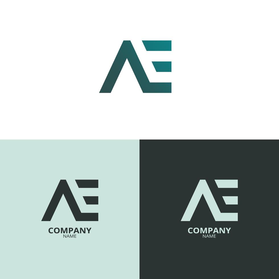 sencillo y elegante letra ae logo, con hermosa degradado colores. adecuado para fortalecimiento tu negocio identidad. vector