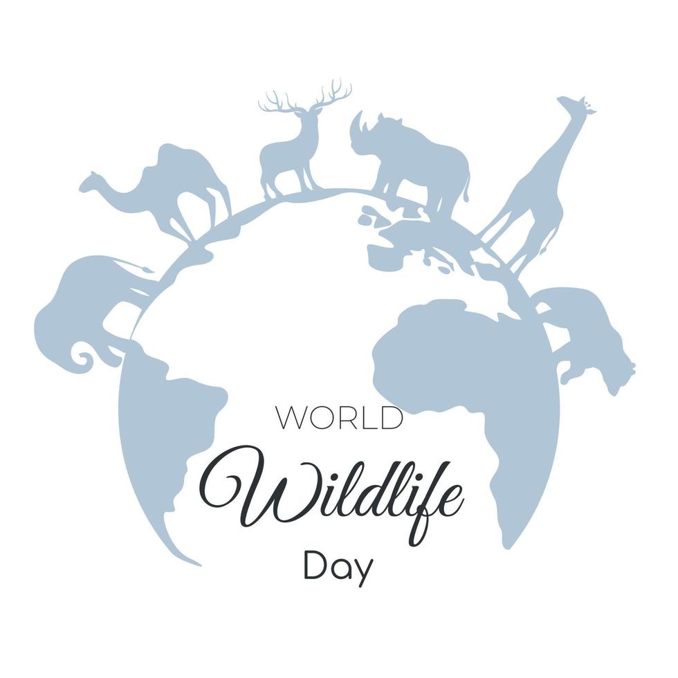 world wildlife day vector