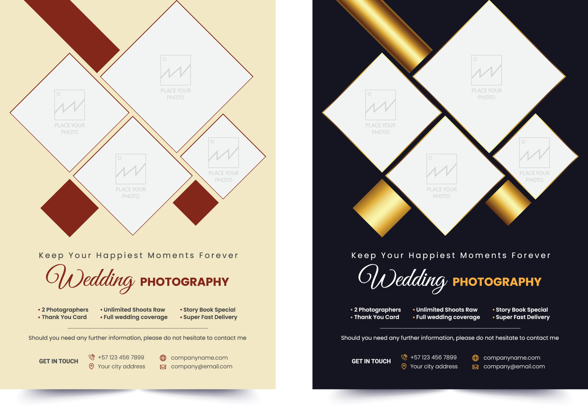 vector photography studio flyer template or Corporate Creative Flyer