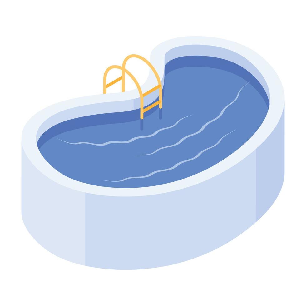 Trendy Modern Pool vector