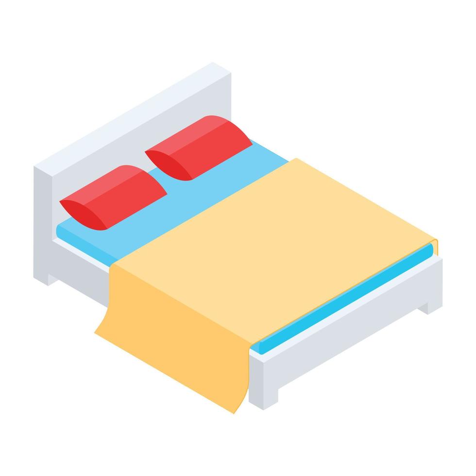 conceptos de cama de moda vector