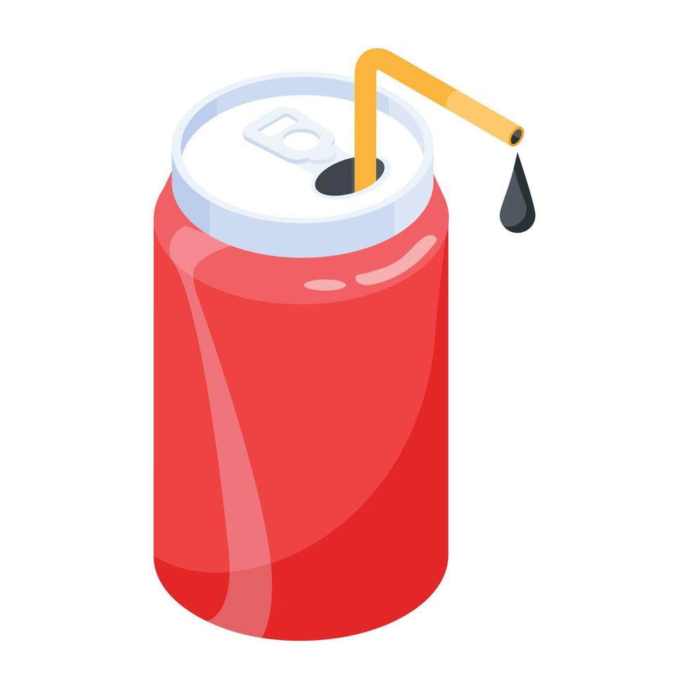 Trendy Soda Tin vector