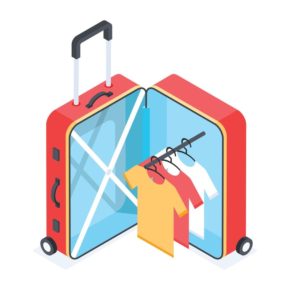 Trendy Luggage Concepts vector
