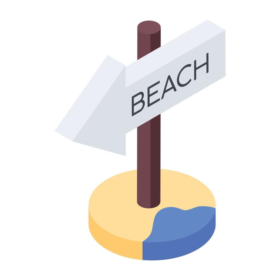 Trendy Beach Board vector