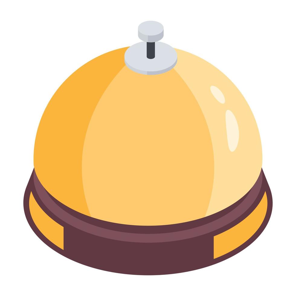 Trendy Hotel Bell vector