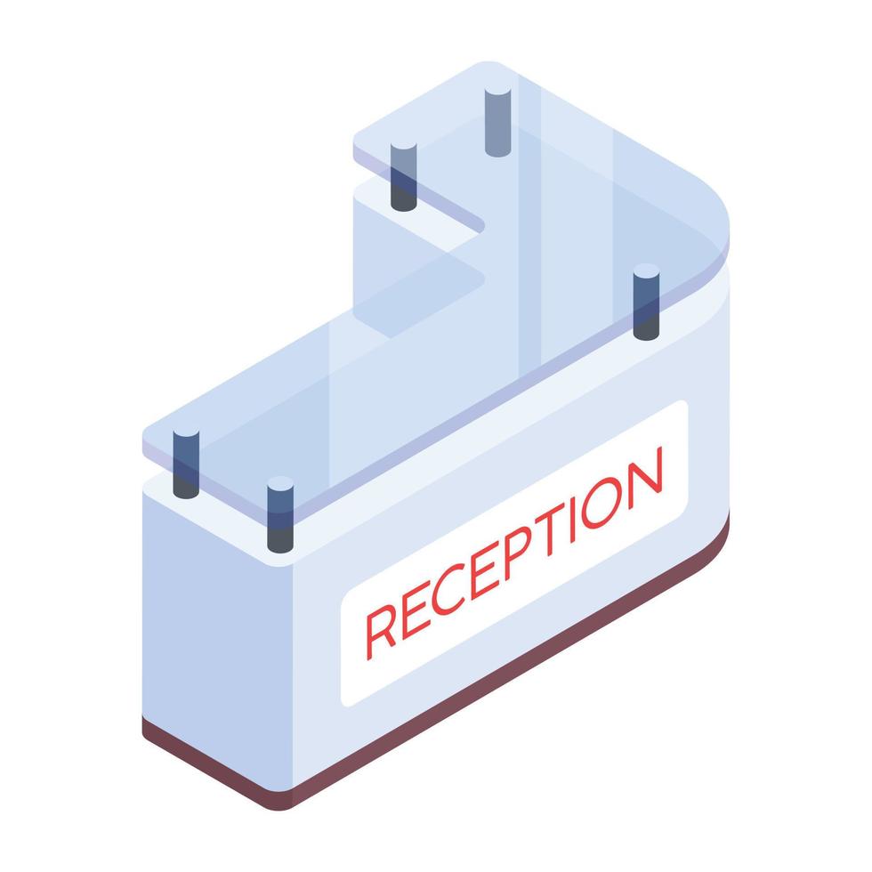 Trendy Reception Table vector