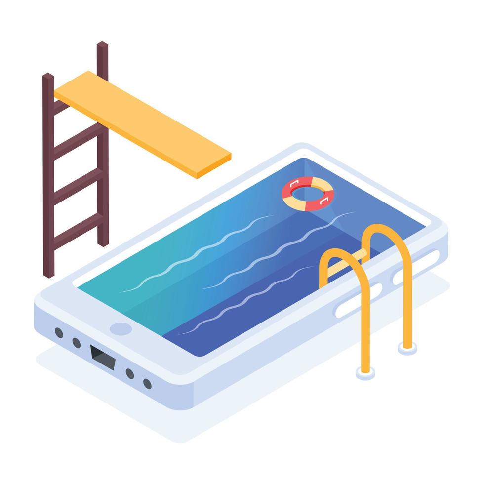 Trendy Swimming Pool vector