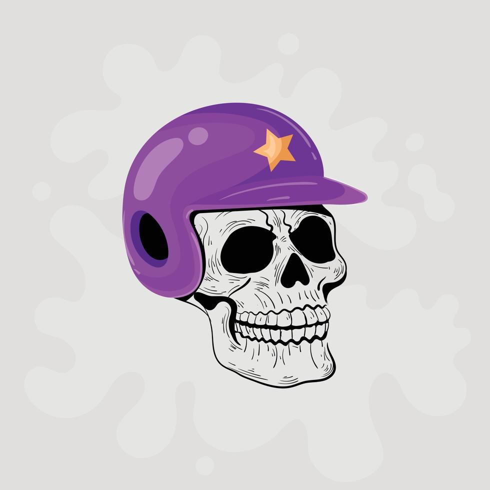 Trendy Helmet Skull vector