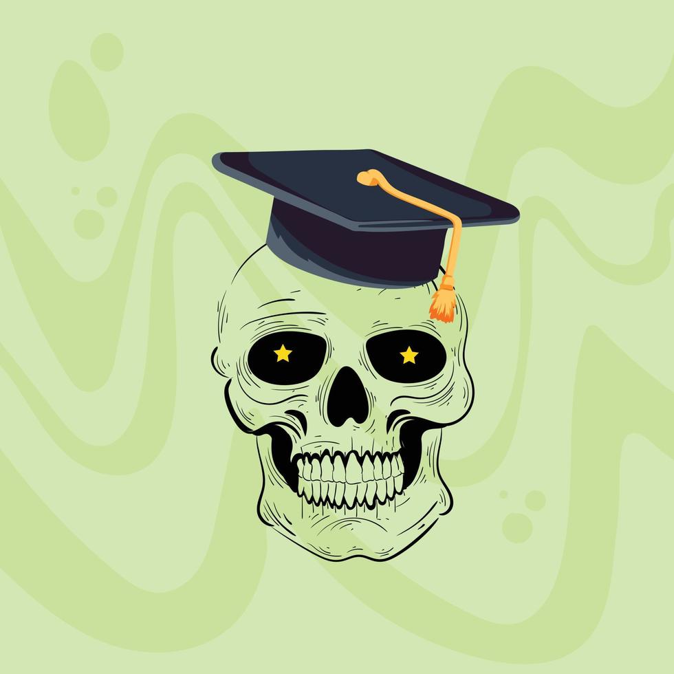 Trendy Hat Skull vector