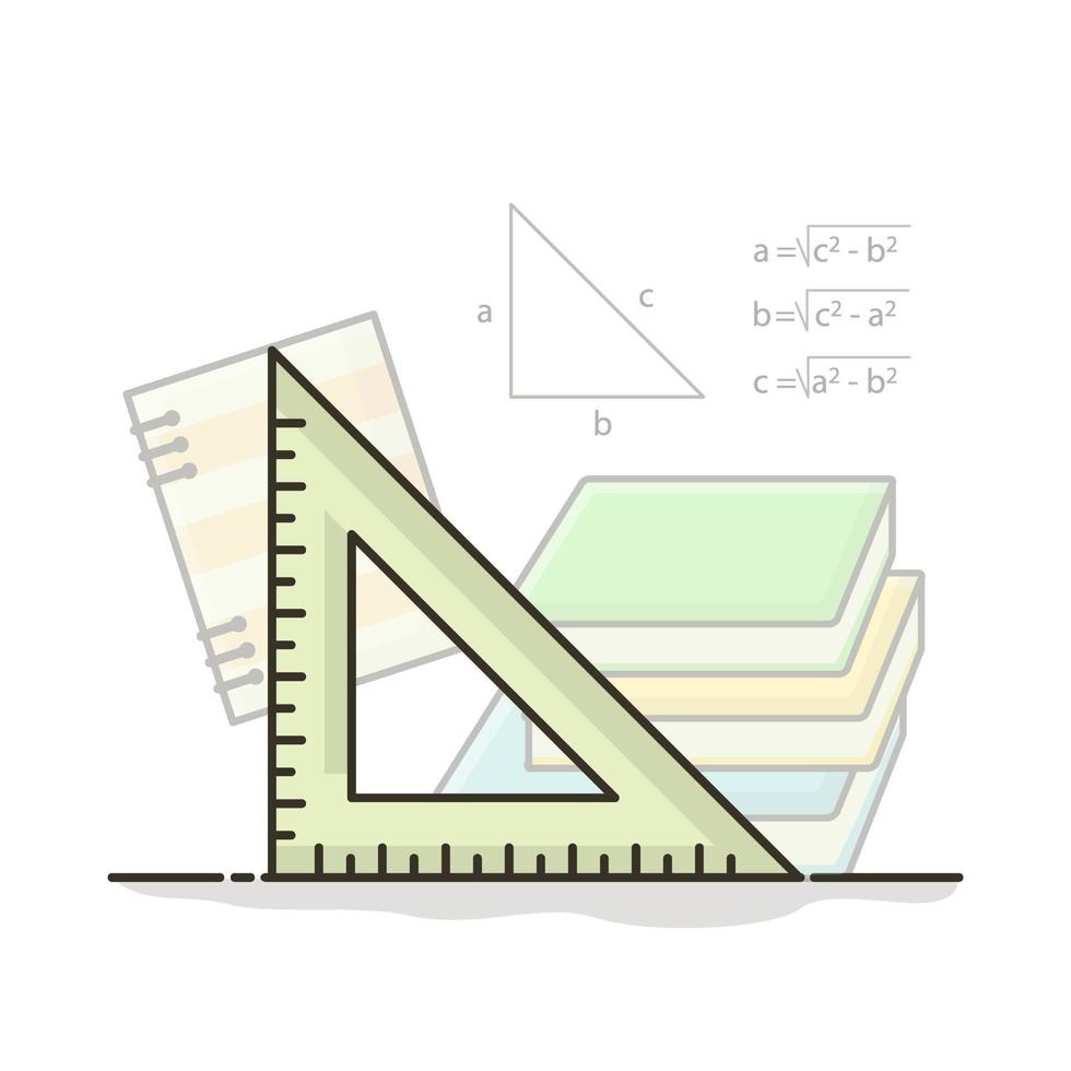 Ruler Measure. Triangle Formula. Vector Design Flat Icon