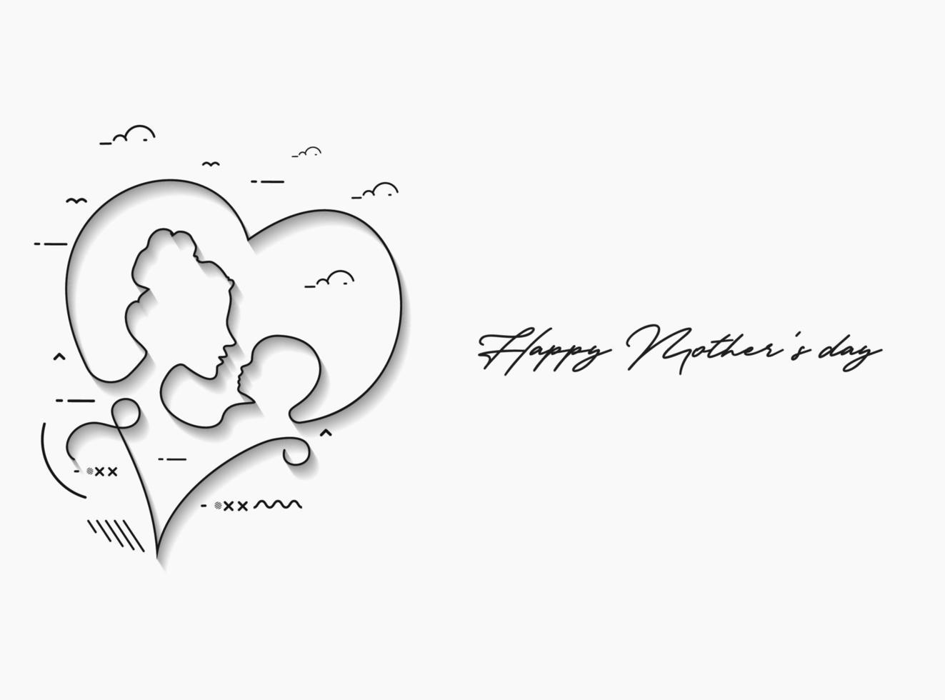 Happy mothers day celebration background design vector