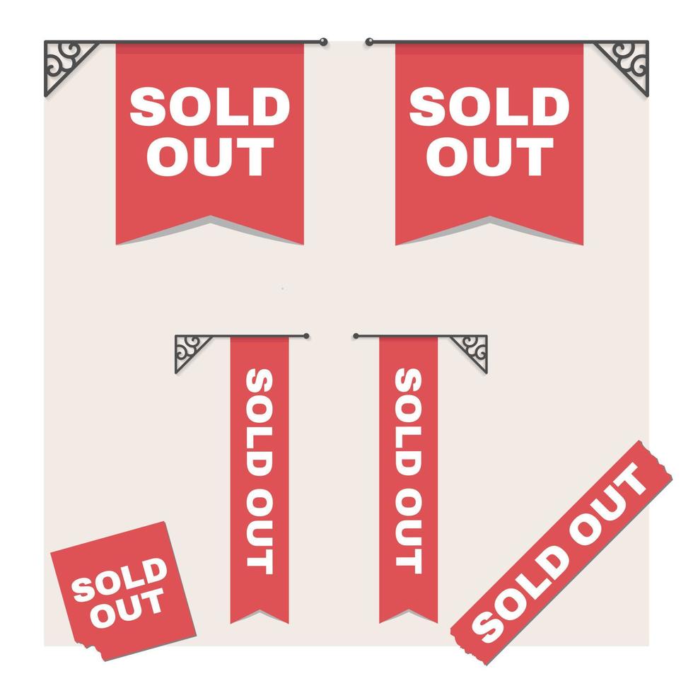 icon red sold out. - Vector. vector