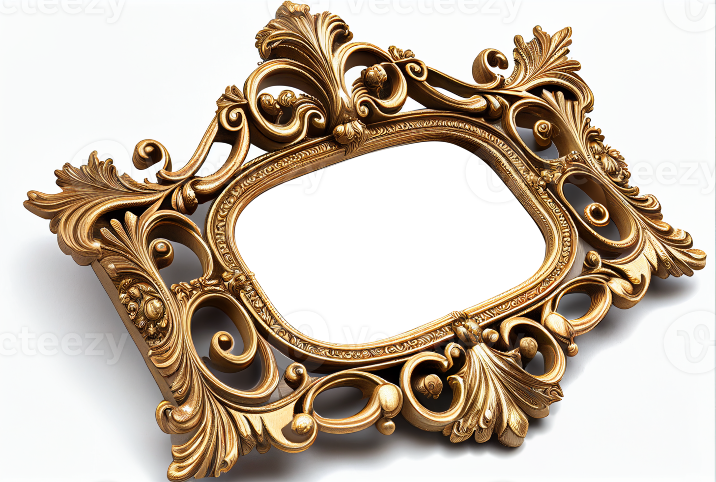 Ornate Empty Picture Frame - Transparent PNG .