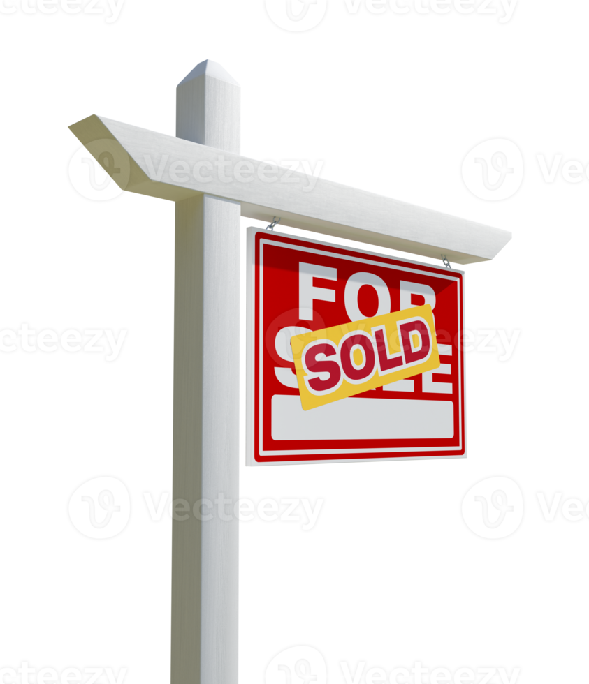 Sold Home For Sale Real Estate Sign - Transparent PNG. png