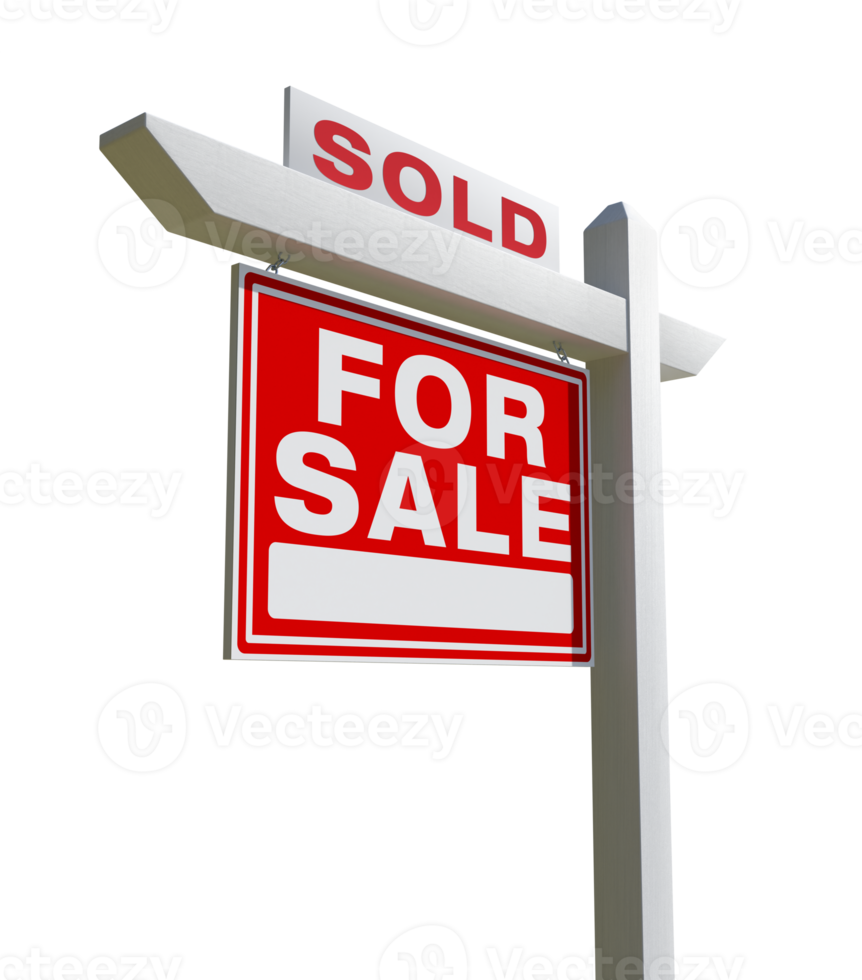 Sold Home For Sale Real Estate Sign - Transparent PNG. png