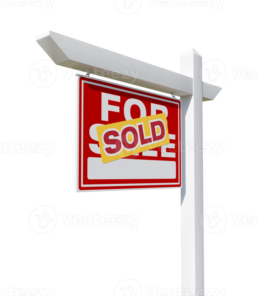 Sold Home For Sale Real Estate Sign - Transparent PNG. png