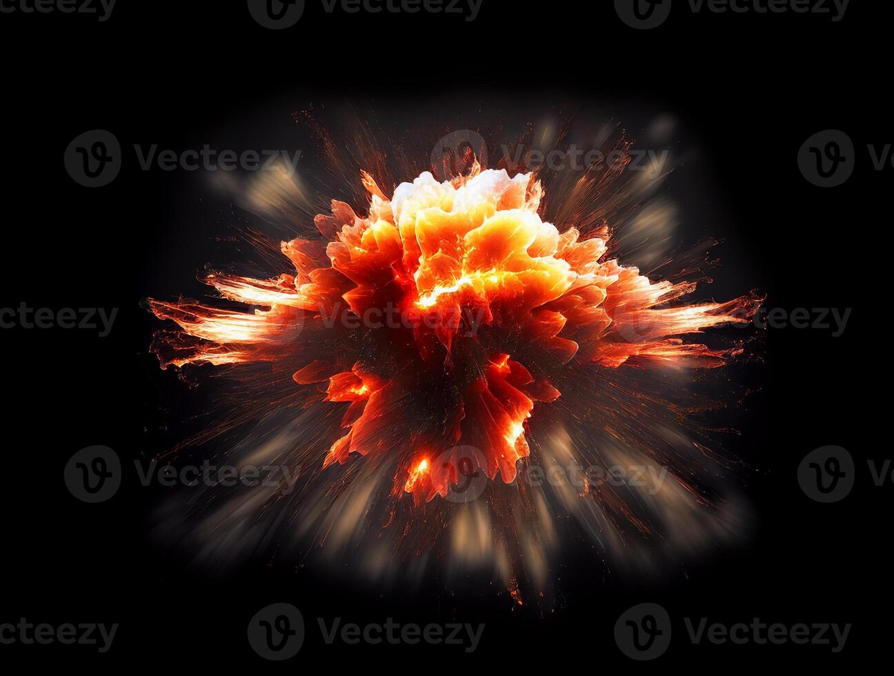 Fiery Explosion Blowing Up - . photo