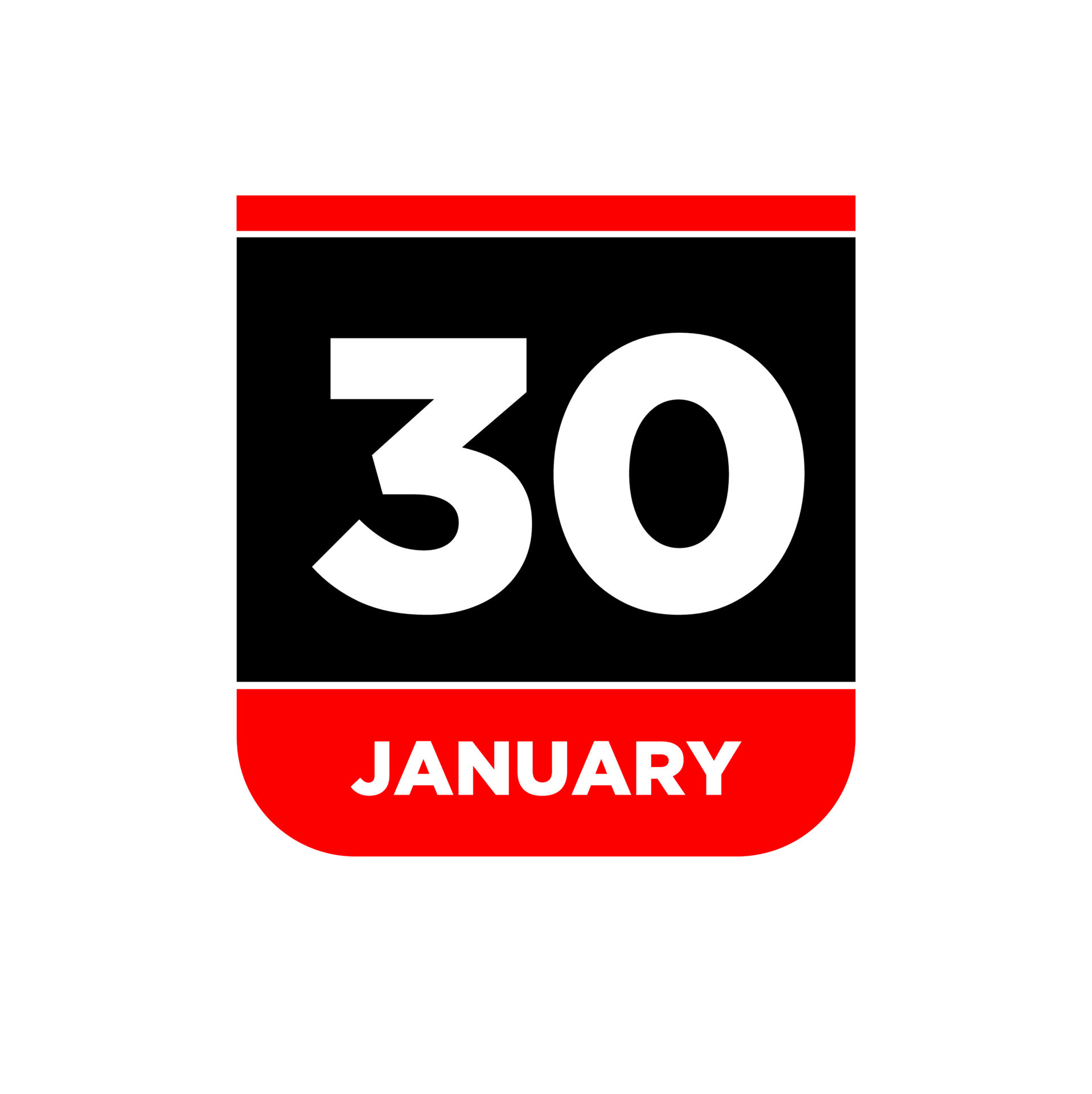 30th January vector calendar page. 30 Jan icon. 21928588 Vector Art at