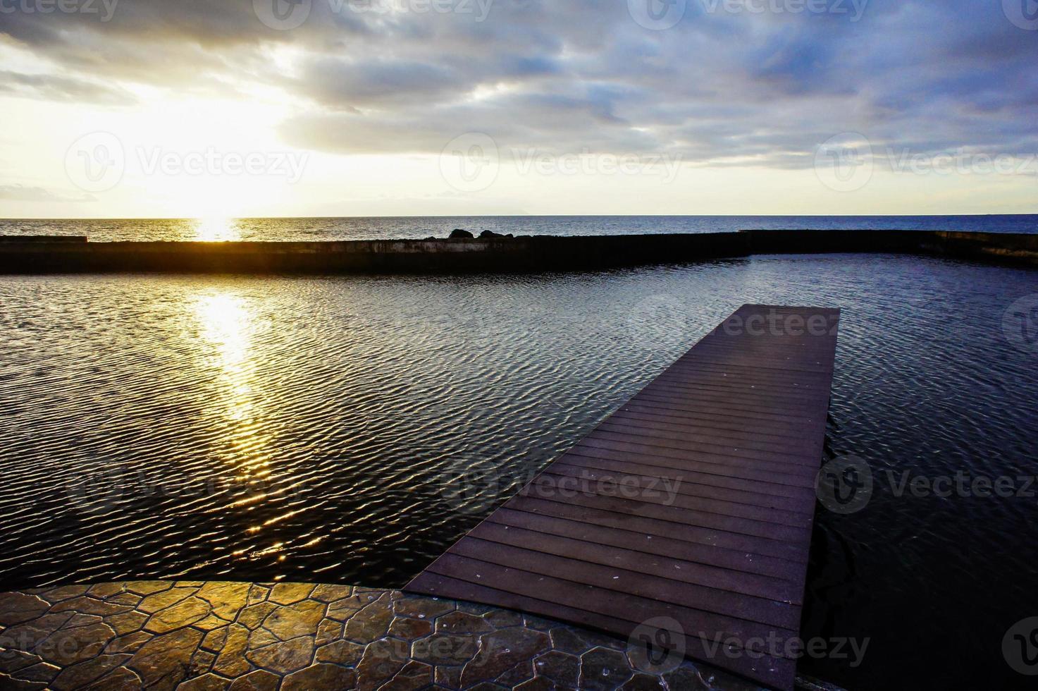 Sunset over the sea photo