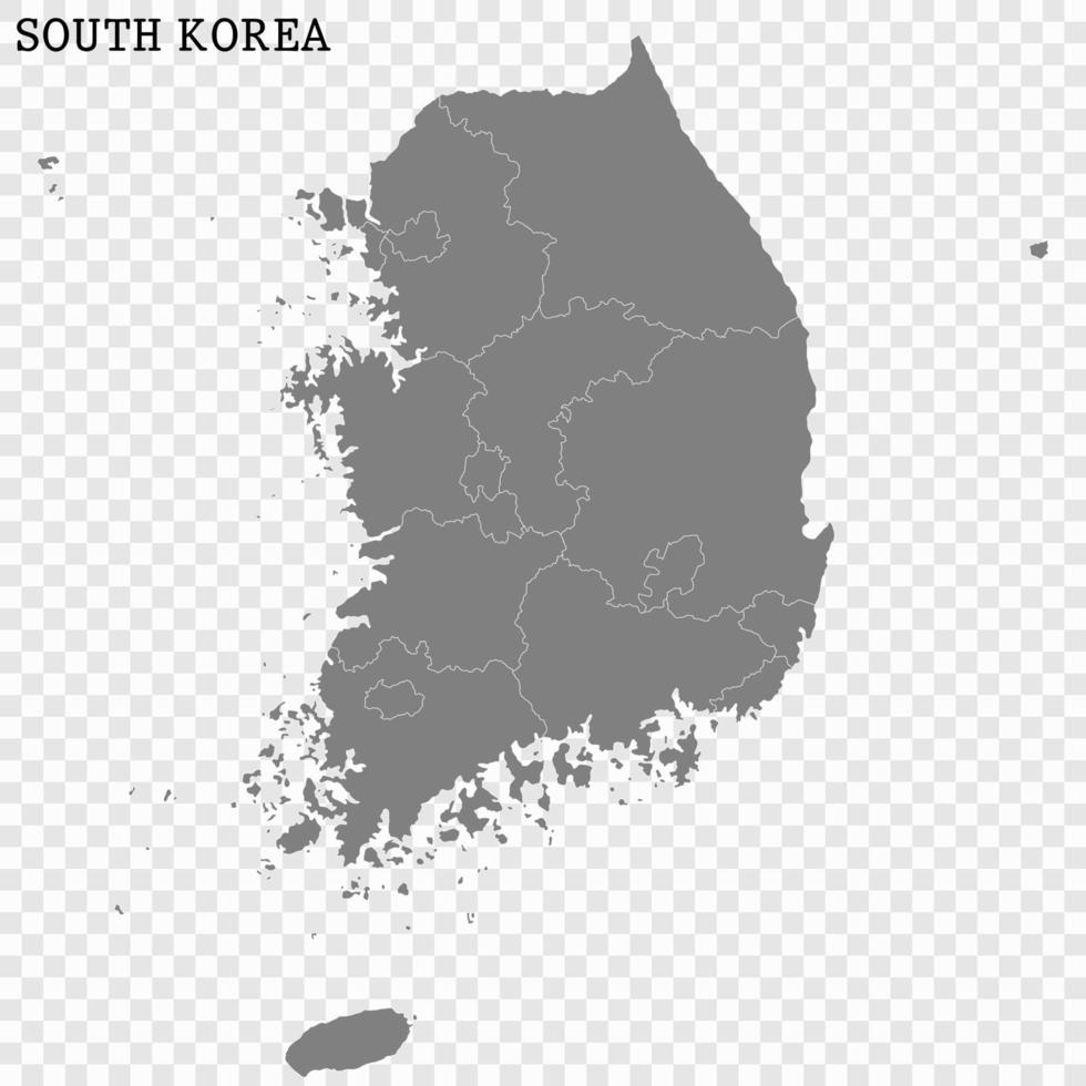 High quality map with borders vector