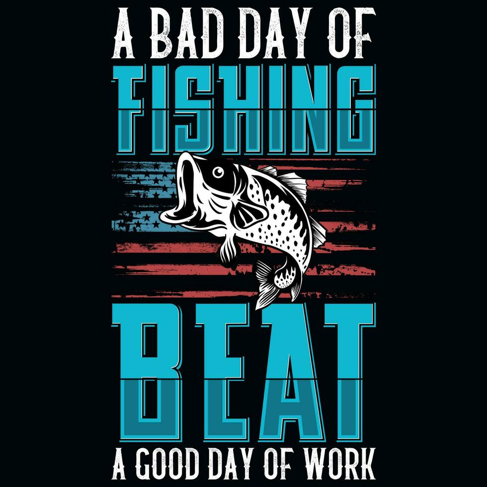 Fishing typographic graphics tshirt design vector