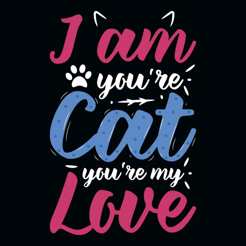 Cats typographic tshirt design vector design