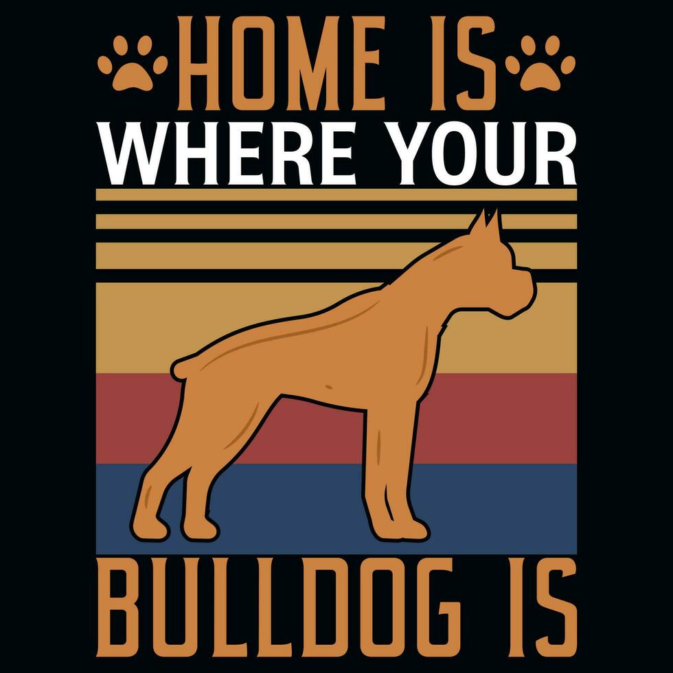 buldog o perros tipográfico o gráficos camiseta diseño vector