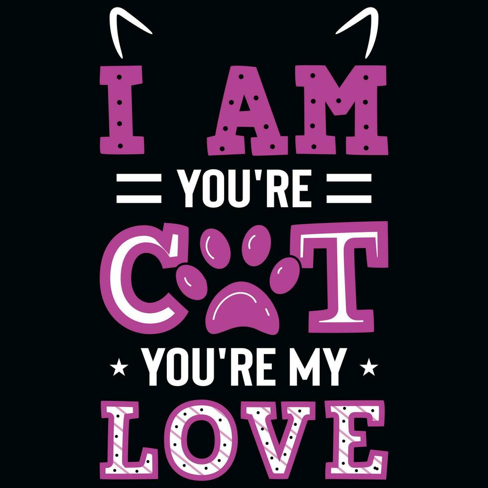 Cats typographic tshirt design vector design