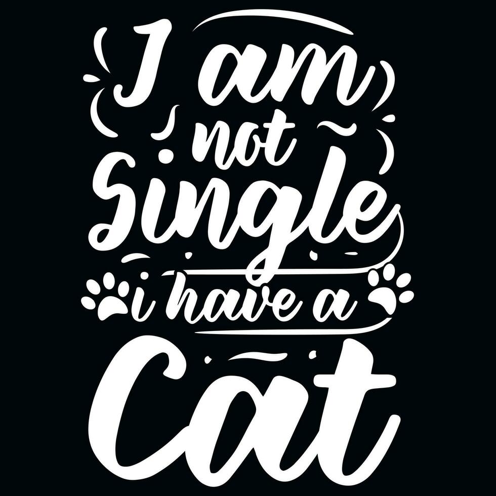 Cats typographic tshirt design vector design