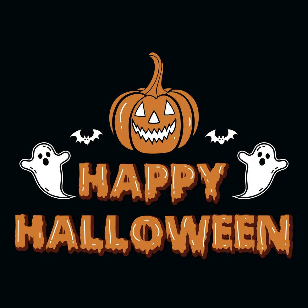 Happy Halloween 31 October witches boo typographic tshirt design vector